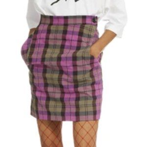VIVIENNE WESTWOOD Alcoholic Mini Skirt Pink Tartan